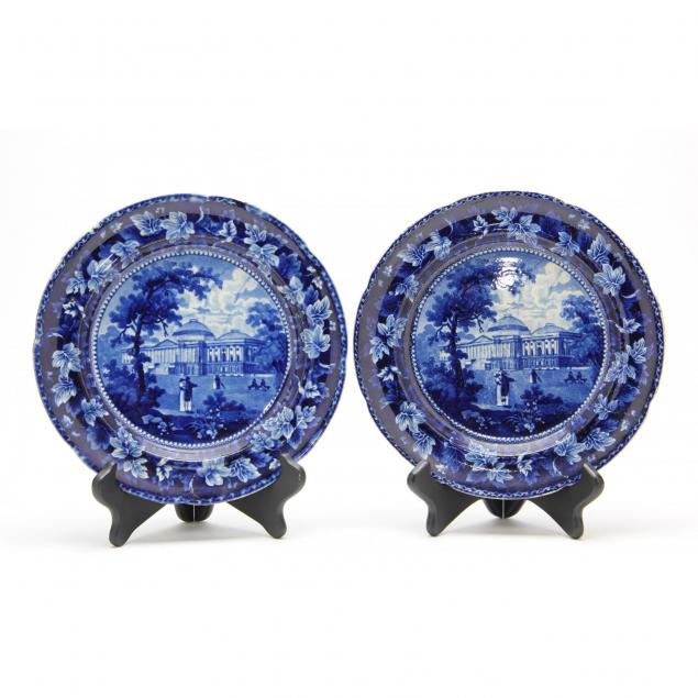 two-historical-blue-staffordshire-plates-featuring-the-u-s-capitol-building