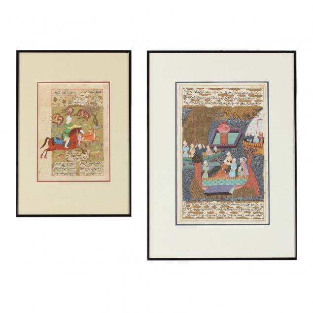 two-persian-miniature-paintings