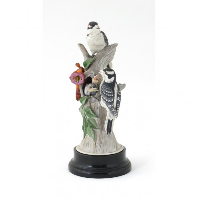 boehm-porcelain-downy-woodpecker-double-figural