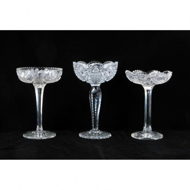 three-american-brilliant-period-cut-glass-compotes