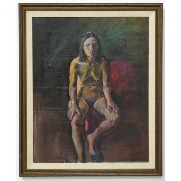 seymour-rosofsky-il-1924-1981-seated-female-nude