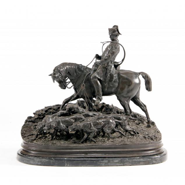 after-pierre-jules-ma-ne-french-1810-1879-i-valet-de-chasse-louis-xv-et-sa-harde-i