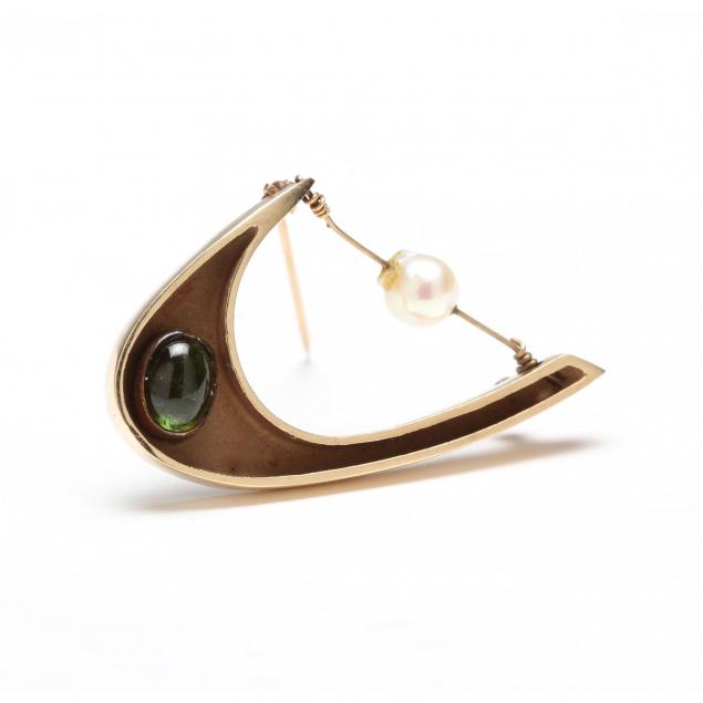 modernist-gem-set-brooch-idella-la-vista