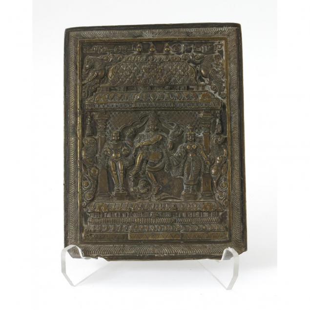 heavy-cast-brass-hindu-wall-plaque