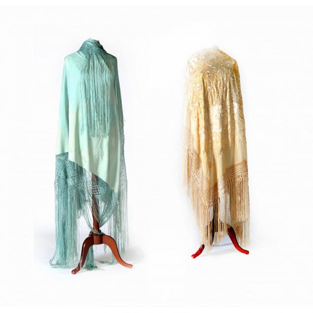 two-vintage-piano-shawls