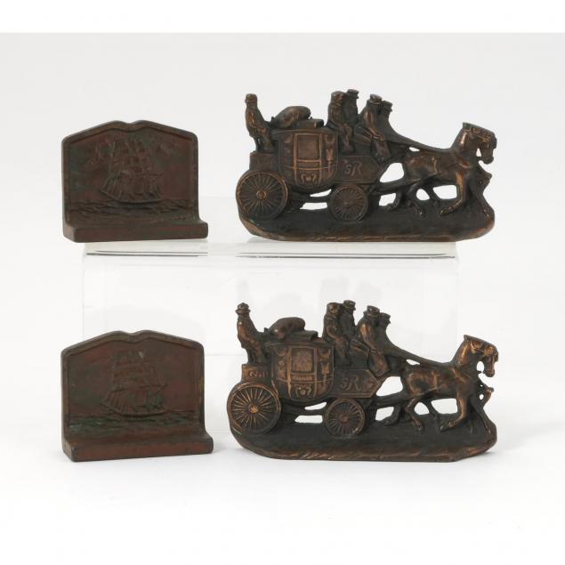 two-sets-of-vintage-bookends
