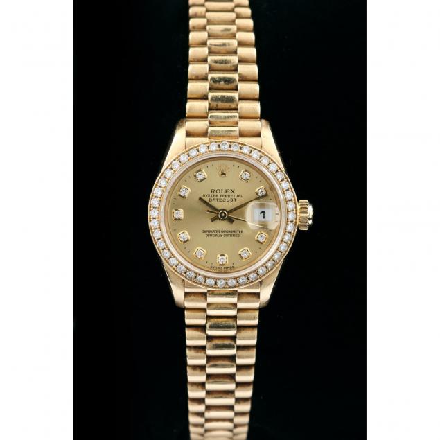 lady-s-18kt-oyster-perpetual-datejust-watch-rolex