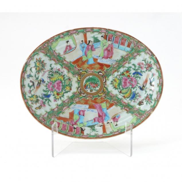 antique-chinese-rose-medallion-platter