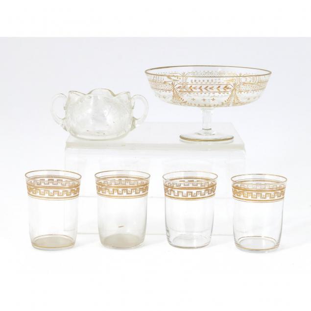 six-pieces-of-elegant-gilt-glass