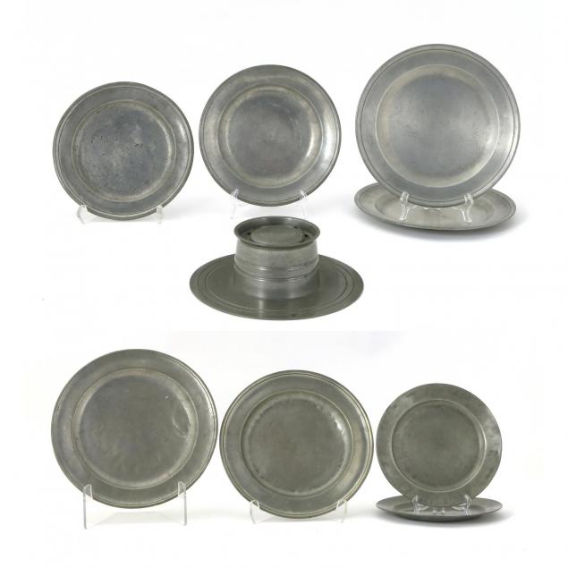 group-of-19th-century-pewter
