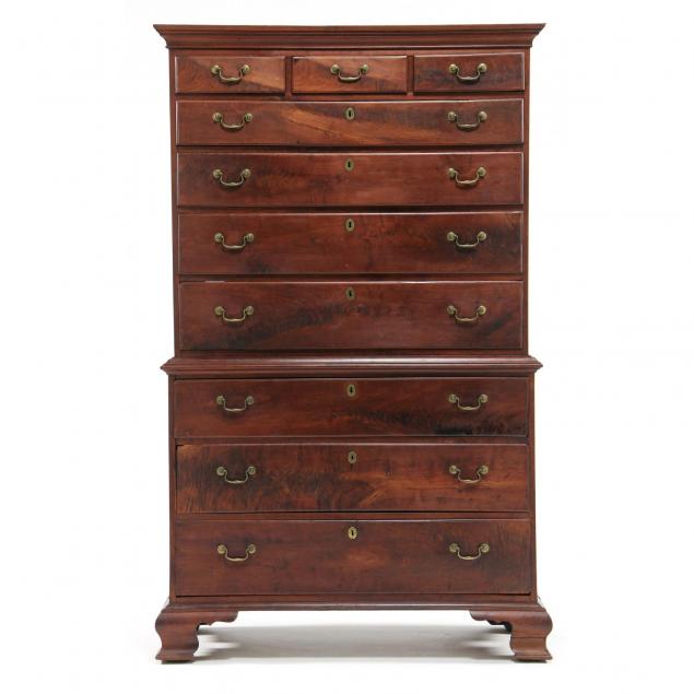 philadelphia-chippendale-walnut-chest-on-chest