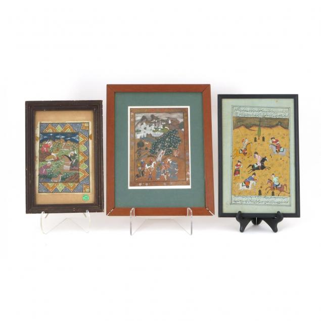 group-of-three-persian-narrative-paintings