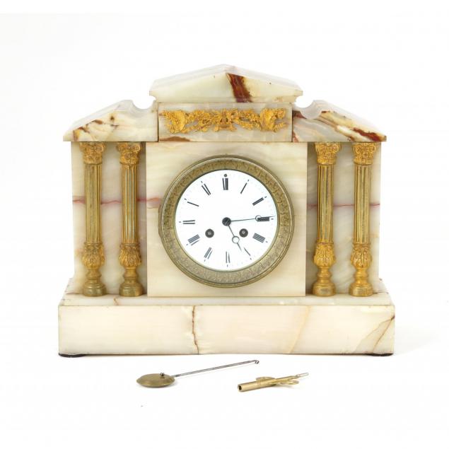 french-alabaster-mantle-clock