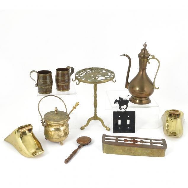 group-of-vintage-and-antique-metalwares