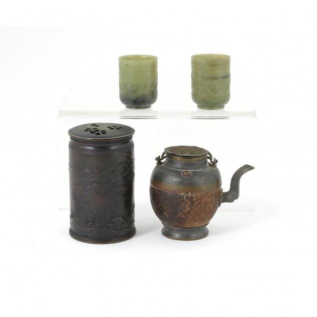 group-of-four-chinese-and-japanese-tea-items