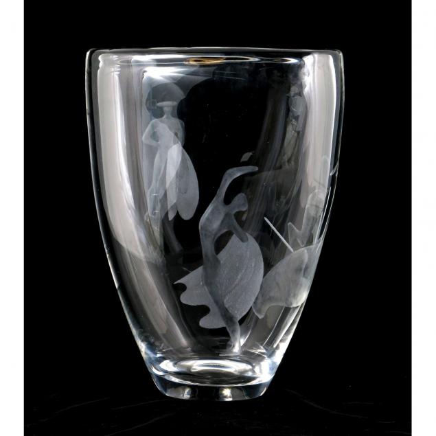 vicke-lindstrand-swedish-1904-1983-matador-and-bull-glass-vase