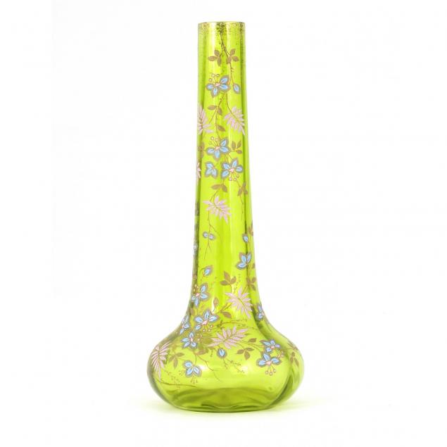 new-england-enameled-vaseline-glass-vase