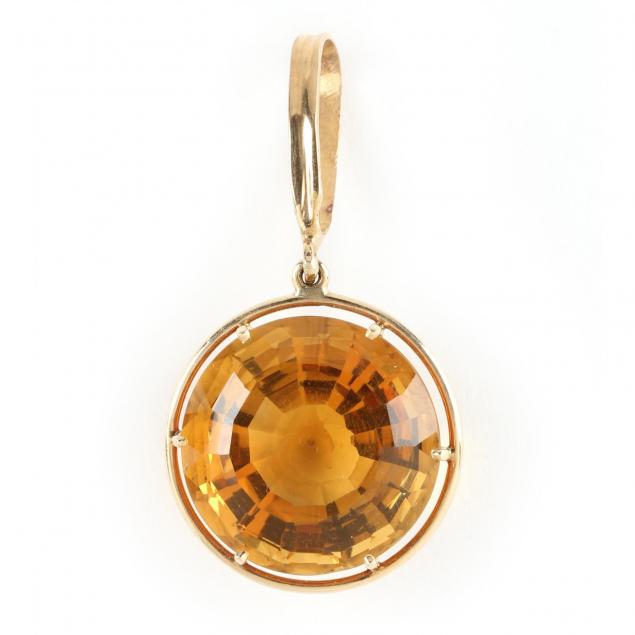 14kt-gold-and-citrine-pendant