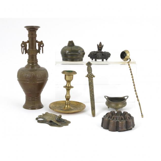 group-of-9-asian-metal-decorative-objects