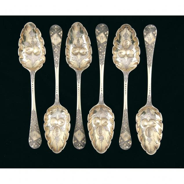 a-cased-set-of-six-georgian-silver-gilt-berry-spoons