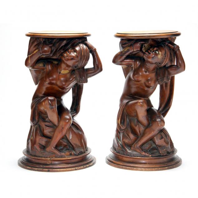 a-near-pair-of-italian-carved-wooden-figural-stands