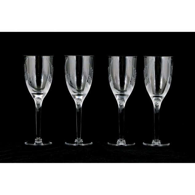 four-lalique-angel-champagne-flutes