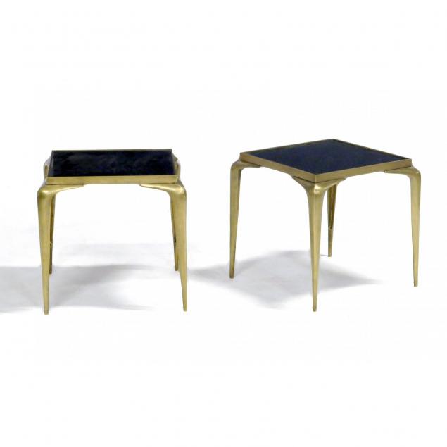pair-of-modernist-brass-side-tables