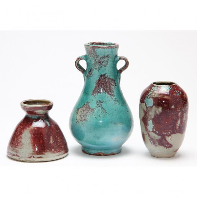 three-pieces-of-jugtown-chinese-blue-glazed-pottery