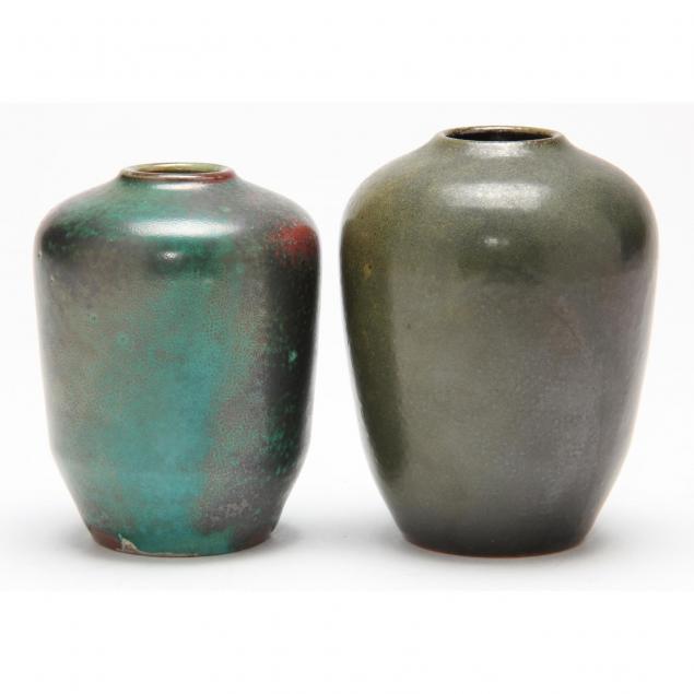 two-ben-owen-master-potter-cabinet-vases