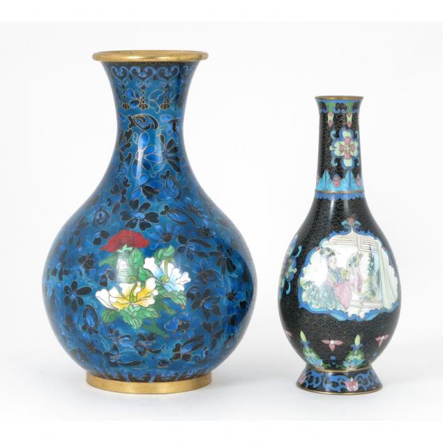 two-20th-century-chinese-cloisonne-vases