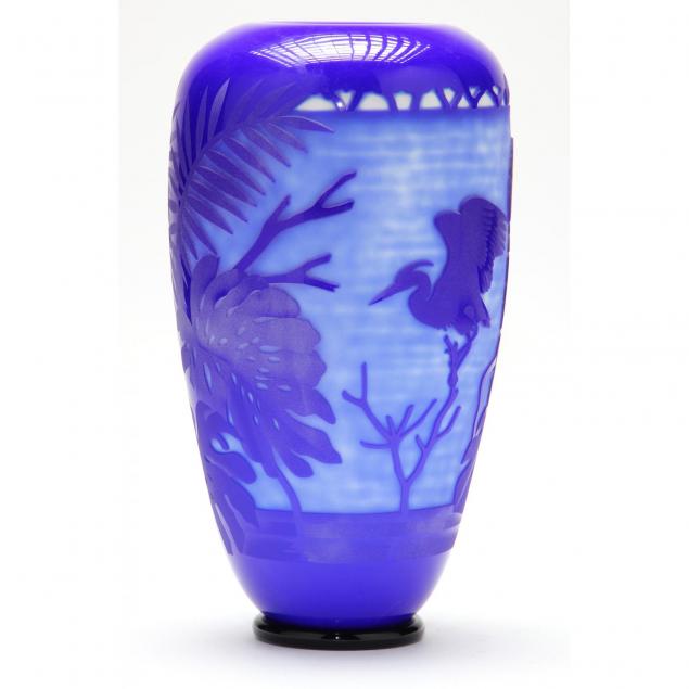valerie-surjan-tall-cameo-glass-vase