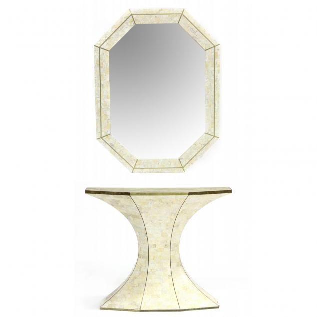 maitland-smith-console-and-mirror