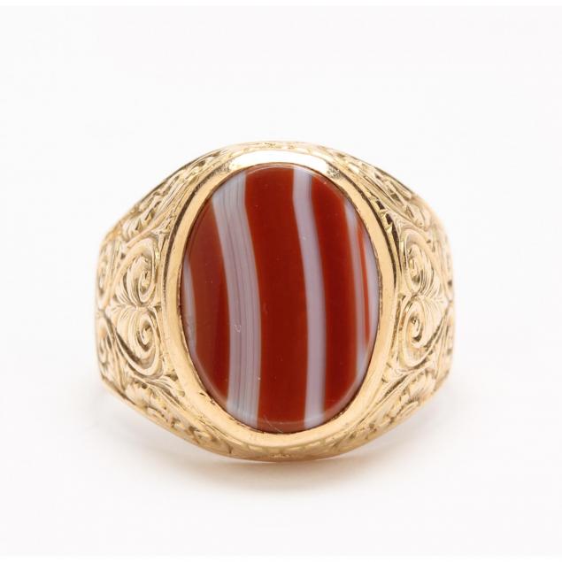 gent-s-18kt-vintage-banded-agate-ring