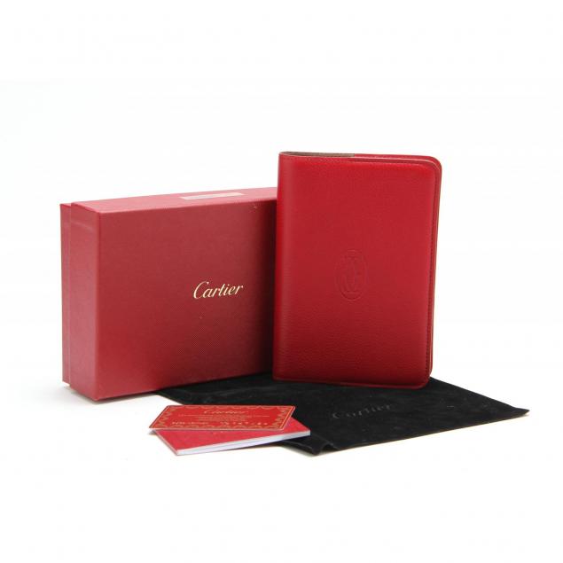 cartier leather notebook