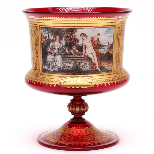 a-large-venetian-enameled-glass-pedestal-bowl-sacred-profound-love