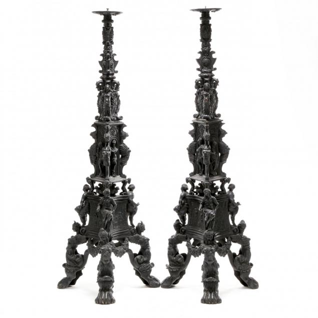 pair-of-italian-monumental-cast-bronze-figural-torchieres