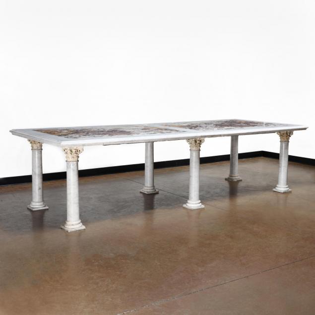 italian-carrara-marble-top-banquet-table