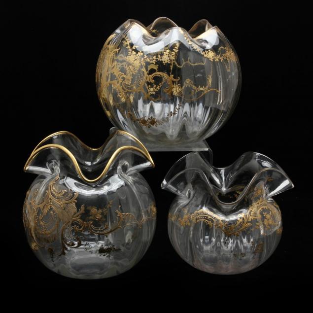 three-large-venetian-glass-rose-bowls