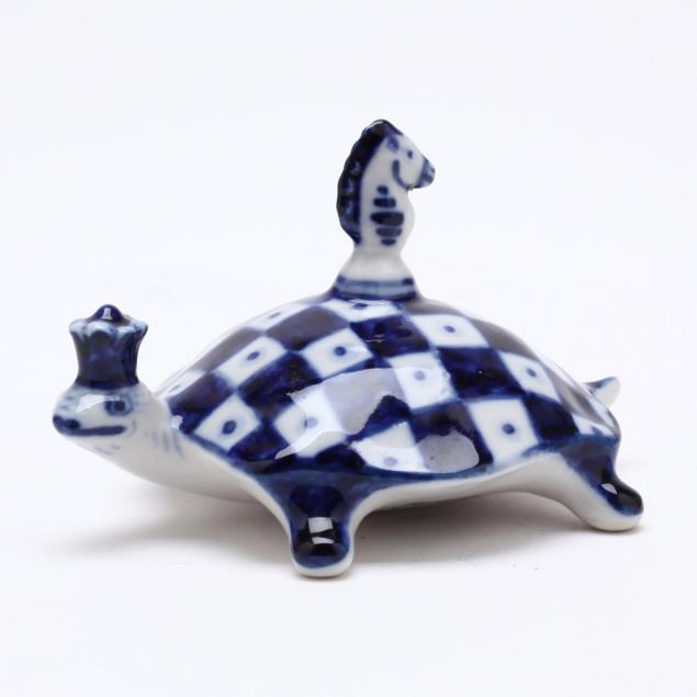 russian-porcelain-chess-turtle-figurine