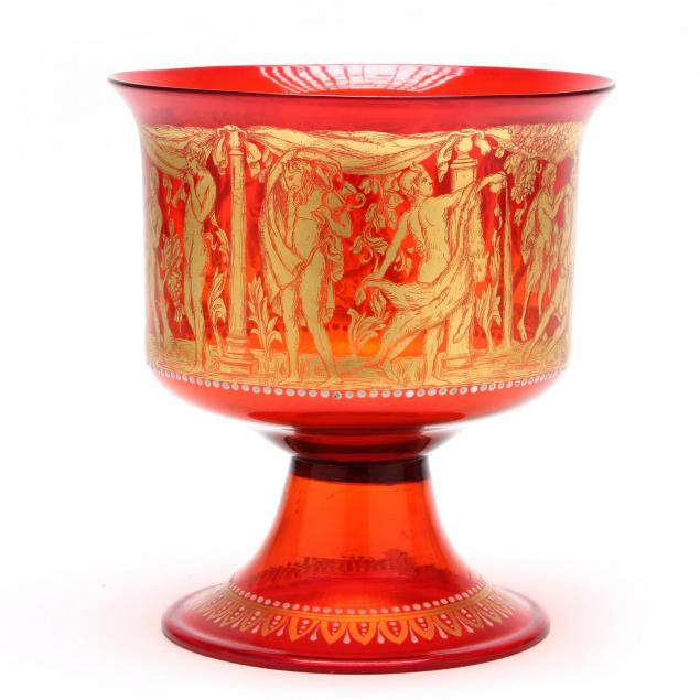 venetian-gilt-decorated-pedestal-bowl