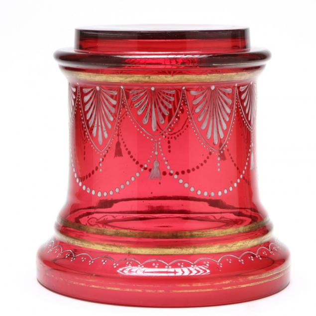 unusual-cranberry-glass-pedestal