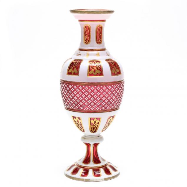bohemian-white-cut-to-cranberry-vase