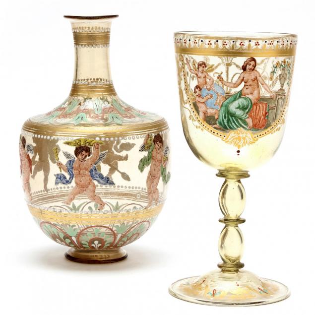 salviati-venetian-glass-decanter-and-goblet