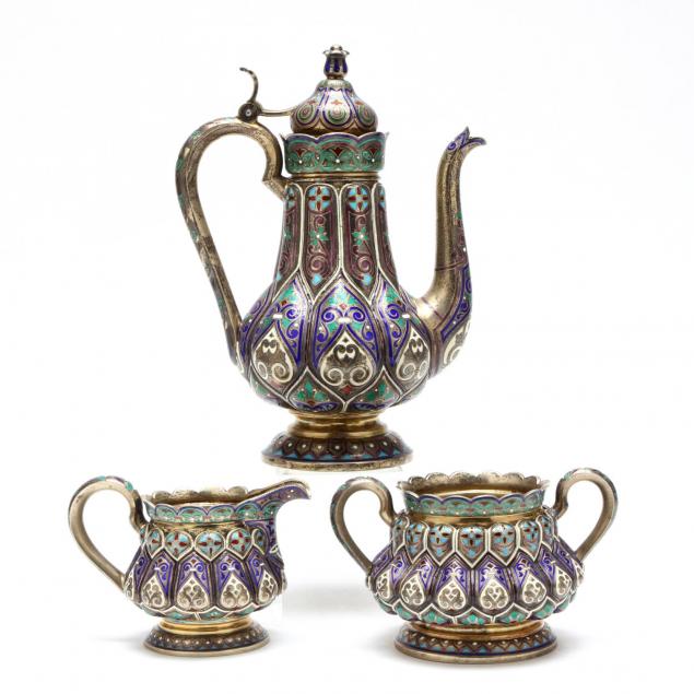 a-russian-silver-gilt-cloisonne-enameled-coffee-set