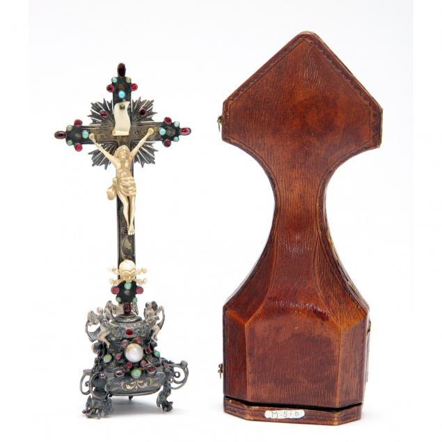 italian-silver-and-ivory-crucifix