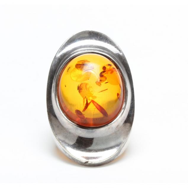sterling-and-amber-ring-georg-jensen