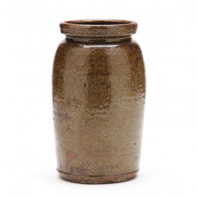 nc-pottery-preserve-jar-john-wesley-hilton-catawba-county-1846-1923