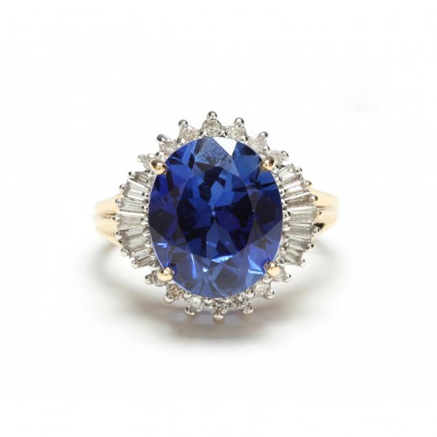 14kt-synthetic-sapphire-and-diamond-ring