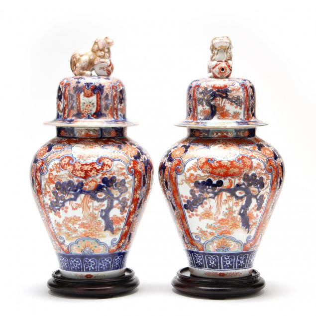 a-pair-of-large-imari-porcelain-covered-vases