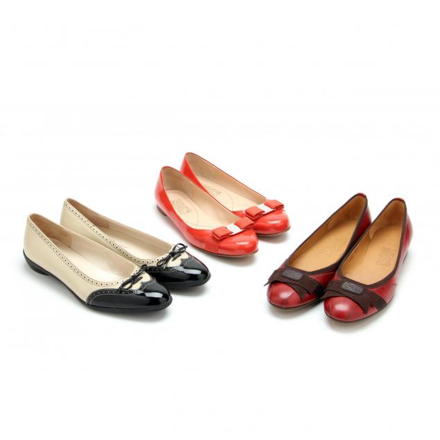 three-pairs-of-flats-ferragamo